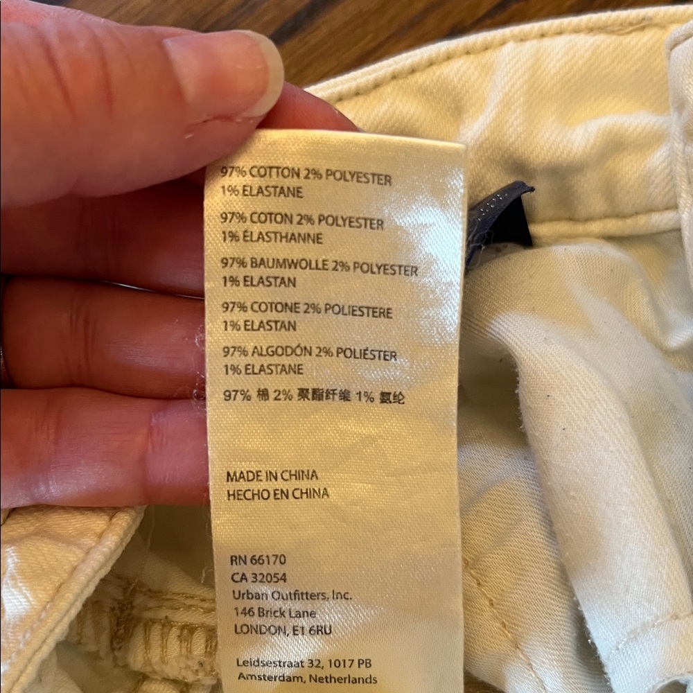 Anthropologie Pilcro Cream/Ivory Straight Trouser Jeans, 28 - Picture 13 of 13